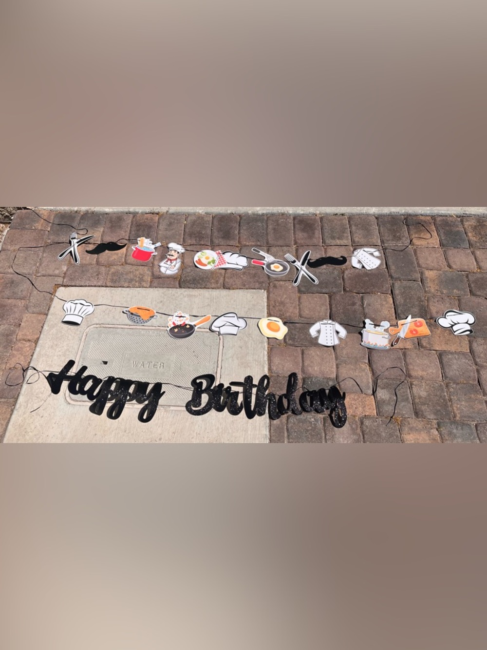 Happy Birthday Chef Banner Garland | Party City | Kitchen Theme Decor